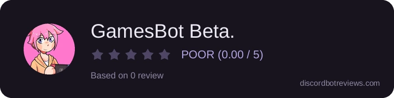 Rating widget preview for GamesBot Beta. 