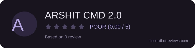 Rating banner for ARSHIT CMD 2.0