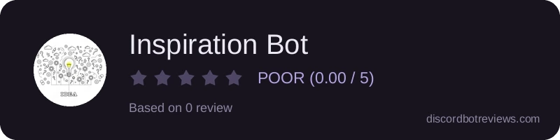 Rating widget preview for Inspiration Bot