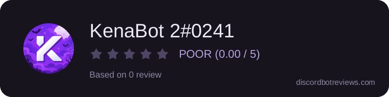 Rating widget preview for KenaBot 2#0241