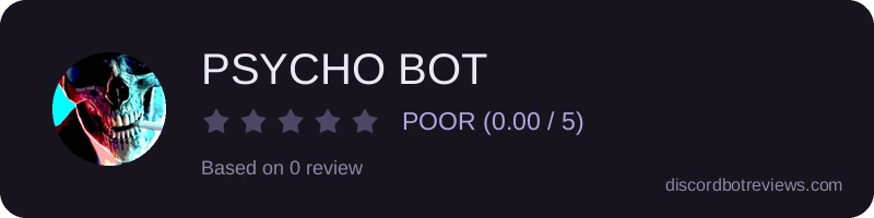 Rating widget preview for PSYCHO BOT