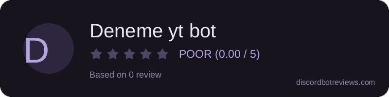 Rating widget preview for Deneme yt bot