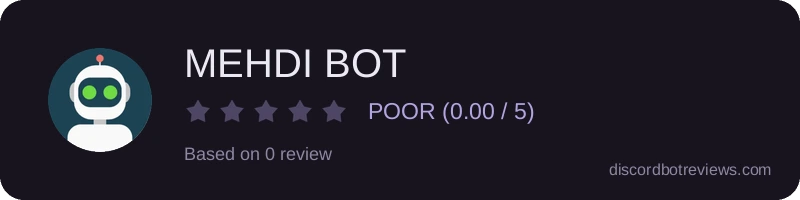Rating widget preview for MEHDI BOT
