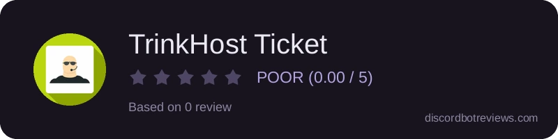 Rating widget preview for TrinkHost Ticket