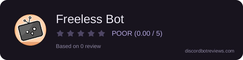 Rating widget preview for Freeless Bot