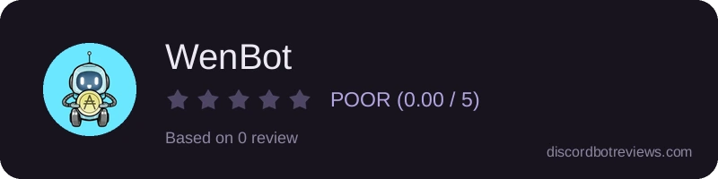 Rating widget preview for WenBot