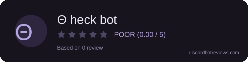 Rating widget preview for Θ heck bot
