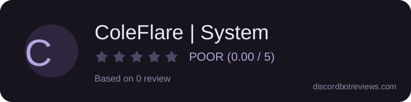 Rating banner for ColeFlare | System