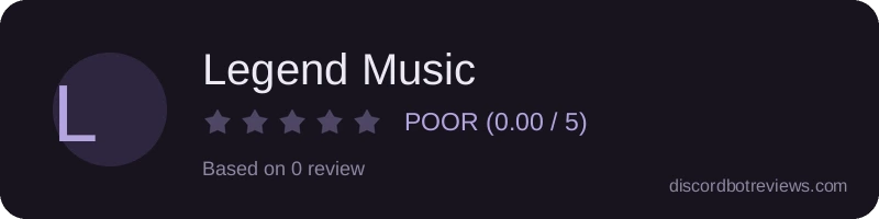 Rating widget preview for Legend Music