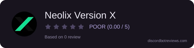 Rating widget preview for Neolix Version X