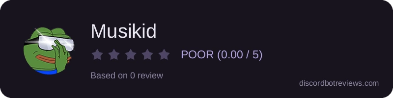 Rating widget preview for Musikid