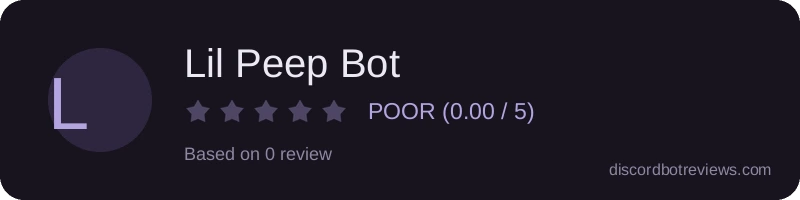 Rating widget preview for Lil Peep Bot
