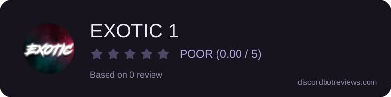 Rating widget preview for EXOTIC 1