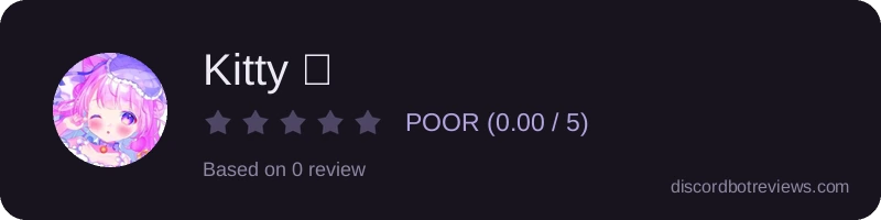 Rating widget preview for Kitty ฅ