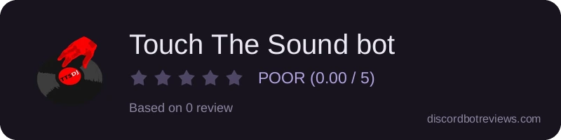 Rating widget preview for Touch The Sound bot