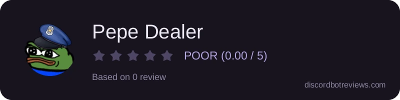 Rating widget preview for Pepe Dealer