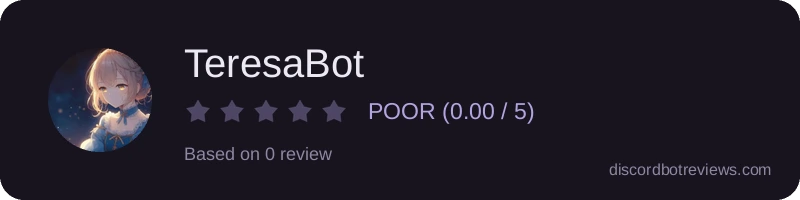 Rating widget preview for TeresaBot