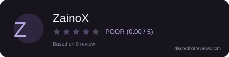 Rating widget preview for ZainoX