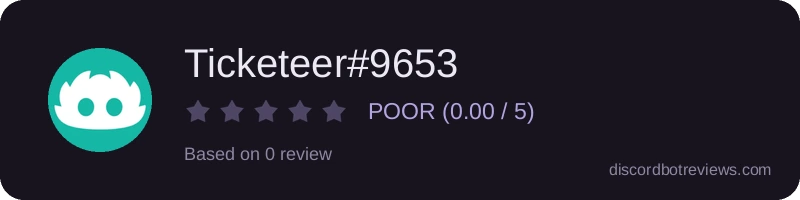 Rating widget preview for Ticketeer#9653