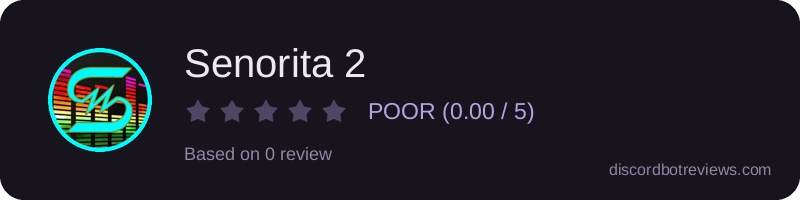 Rating widget preview for Senorita 2