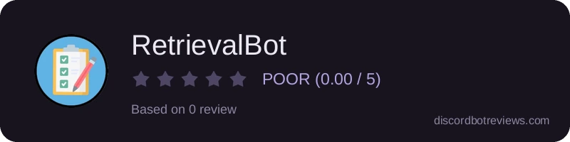 Rating widget preview for RetrievalBot