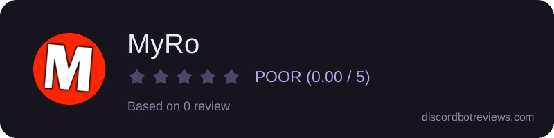 Rating widget preview for MyRo
