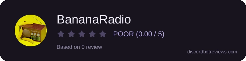 Rating widget preview for BananaRadio