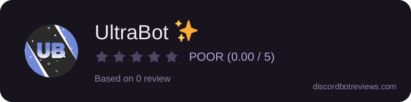 Rating widget preview for UltraBot ✨