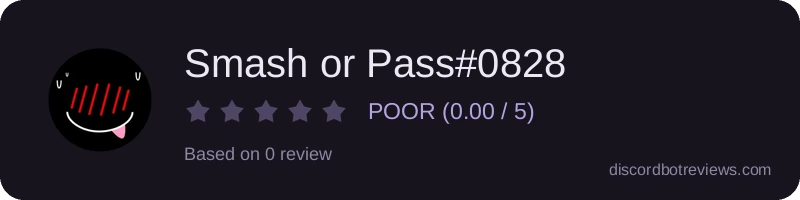 Rating widget preview for Smash or Pass#0828