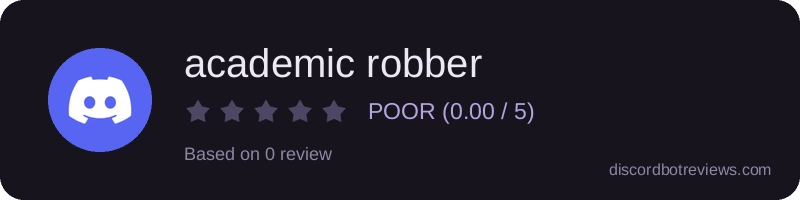 Rating widget preview for academic robber