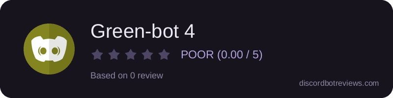 Rating widget preview for Green-bot 4