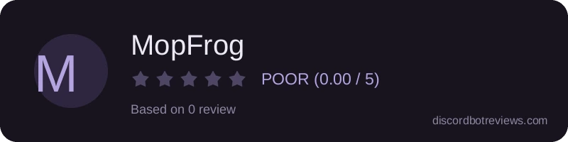 Rating widget preview for MopFrog