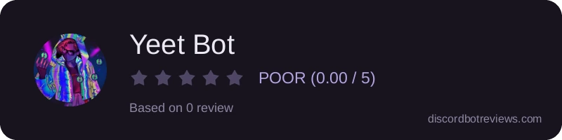 Rating widget preview for Yeet Bot