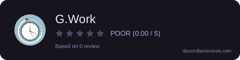 Rating widget preview for G.Work