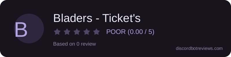 Rating widget preview for Bladers - Ticket's