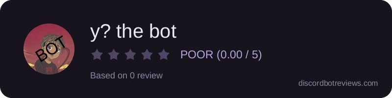 Rating widget preview for y? the bot