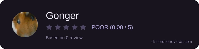 Rating widget preview for Gonger