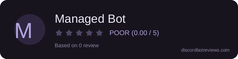 Rating banner for Managed Bot