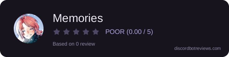Rating widget preview for Memories
