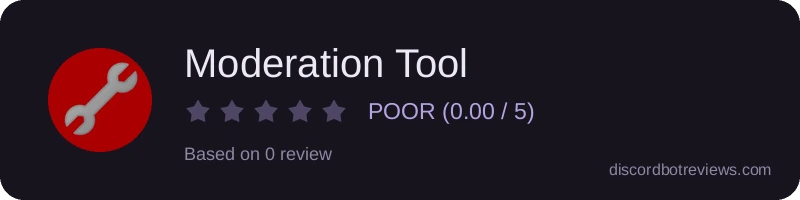 Rating widget preview for Moderation Tool