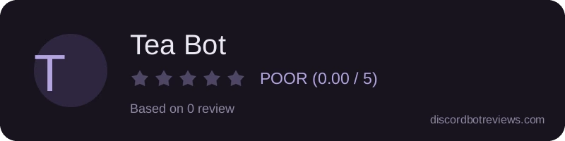 Rating widget preview for Tea Bot