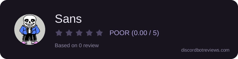 Rating widget preview for Sans