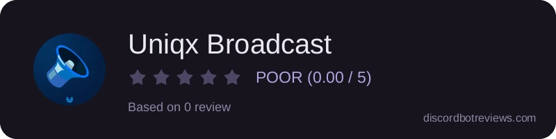 Rating widget preview for Uniqx Broadcast