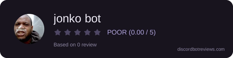 Rating widget preview for jonko bot