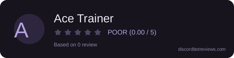 Rating widget preview for Ace Trainer