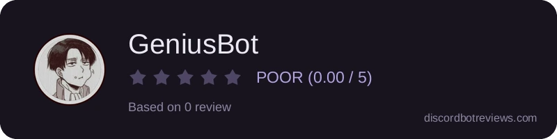 Rating banner for GeniusBot