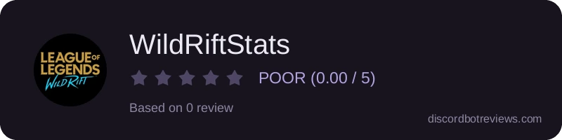 Rating widget preview for WildRiftStats