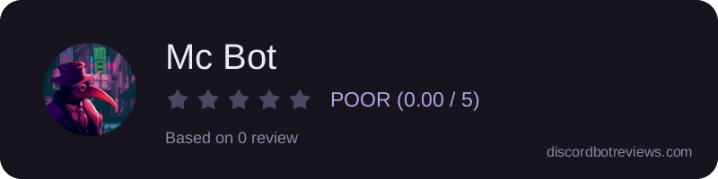 Rating widget preview for Mc Bot