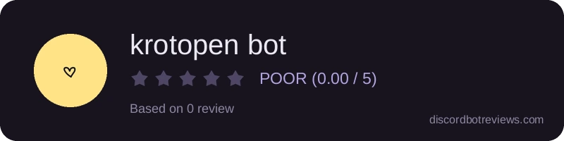 Rating widget preview for krotopen bot