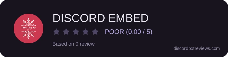 Rating widget preview for DISCORD EMBED